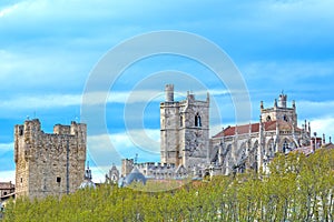 Narbonne cityscape in France