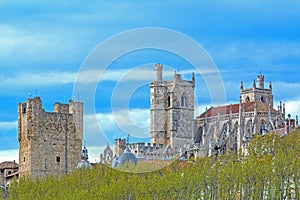 Narbonne cityscape in France