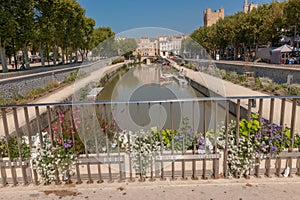 Narbonne is a town in southern France on the Canal de la Robine