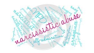 Narcissistic abuse animated word cloud