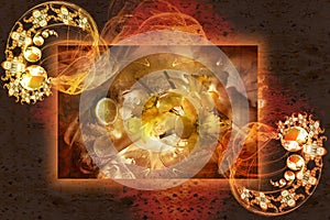 Narcissuses on a table in style of modern