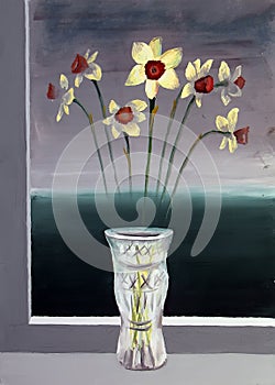Narcissuses in a vase