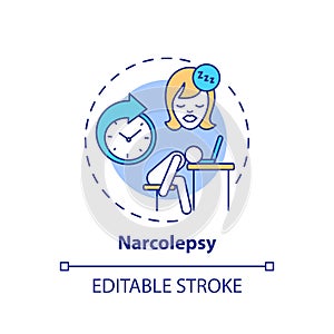 Narcolepsy concept icon photo