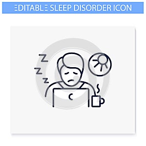 Narcolepsy line icon photo