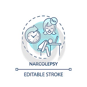 Narcolepsy turquoise concept icon