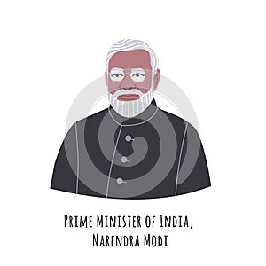 Narendra Modi  portrait illustration