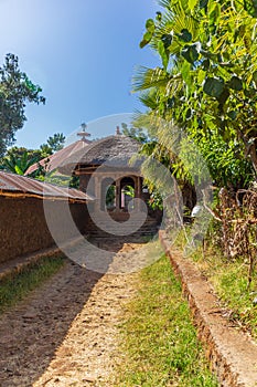 Narga Selassie church on the western shores of Dek Island, Ethiopia