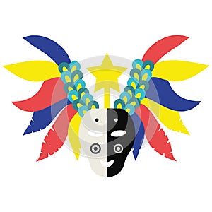 narino blancos y negros carnival mask