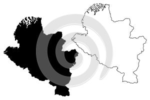 Narino Department map vector