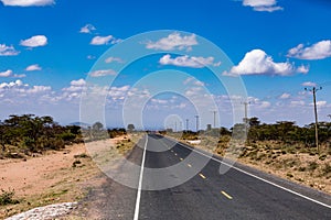 Narok Sekenani Tarmac Kenyan Highway Roads Cloud Sky Kenya East African