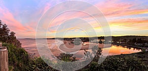 Narrabeen panorama at sunset