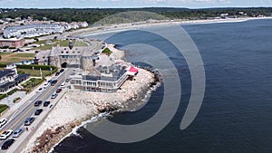 The Narragansett Towers & Town Beach, Narragansett, Rhode Island