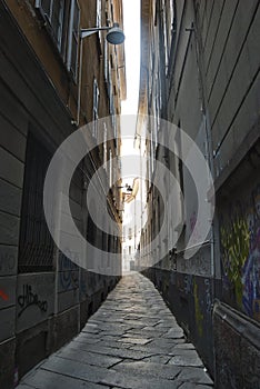 Narrow alley photo