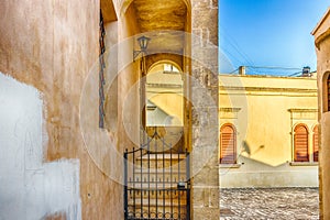 narrow alley in the historic center of Otranto