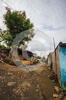 A narrow alley in Indian Village