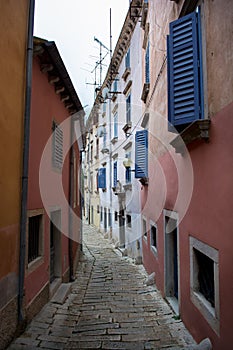 Narrow Alley in Labin in Croatia