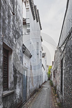 Narrow alley in Nanxun, Zhejiang, China