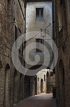 Narrow Alley in San Gimignano