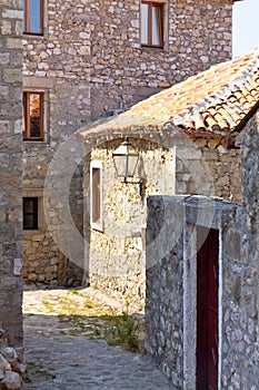 Narrow alley in Ulcinj - Montenegro, Balkans photo