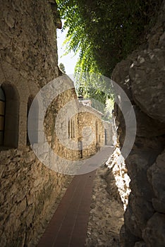 Narrow alley in Ãˆze Village, France