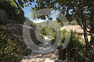 Narrow alley in Ãˆze Village, France