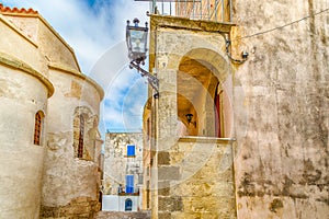 narrow alleys in the historic center of Otranto