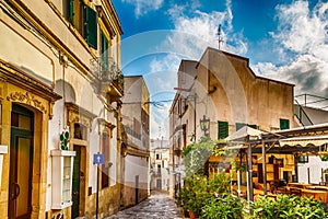 narrow alleys in the historic center of Otranto