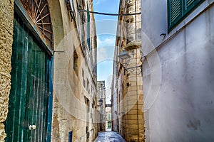 narrow alleys in the historic center of Otranto