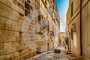 narrow alleys in the historic center of Otranto