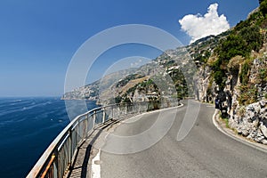 Narrow Amalfi Coast Mountain Road
