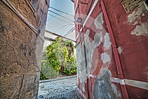 Narrow backstreet in Sassari old town