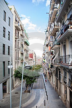 Narrow Barcelona Street, Spain