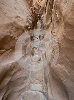 Narrow canyons of Utah`s Little Wild Horse Canyon