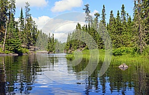 Narrow Channel on a Wilderness Lake