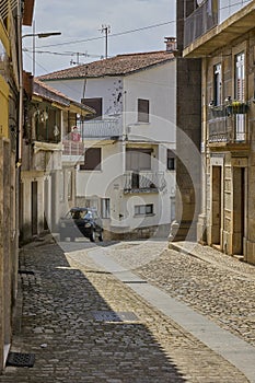 Narrow cobblestone street in old town