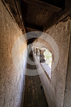 Narrow gallery of the old outlook tower