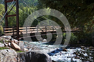 The Narrow Gauge Railway from Durango to Silverton that runs through the Rocky Mountains by the River Animas In Colorado USA