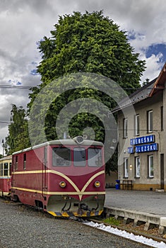 Narrow gauge railway Tremesna ve Slezsku to Osoblaha with 60 year old locomotive