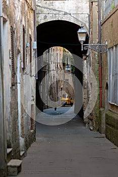 Narrow Italian street in old town