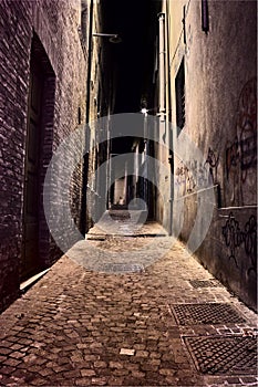 Narrow lane in the old town photo