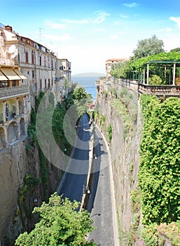 Narrow roads in Sorrento, Italy