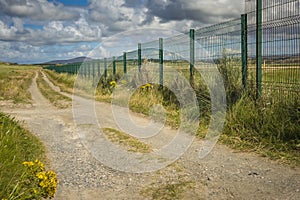 Narrow roadway running along Carrickfinn airport Co. Donegal