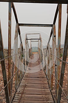 Narrow rusty path to Mylavaram Dam- India backpacking trip -lake-backwaters-water conservation-irrigation-agriculture-hydro energy