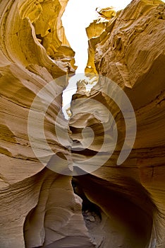 Narrow sand canyon photo