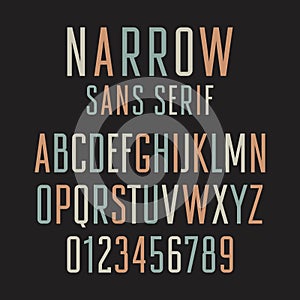 Narrow Sans Serif 001