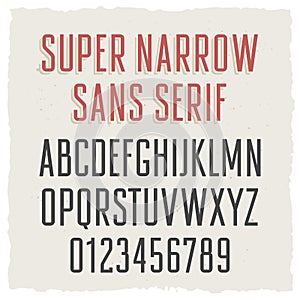 Narrow Sans Serif 003