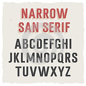 Narrow Sans Serif 002 photo