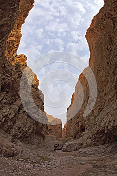 The narrow slot canyon i