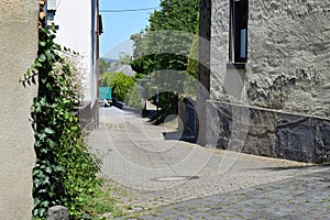 narrow small town street in MÃ¼nstermaifeld