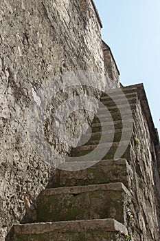 Narrow stairs at Scaliger Castle, Sirmione, Lombardy, Italy